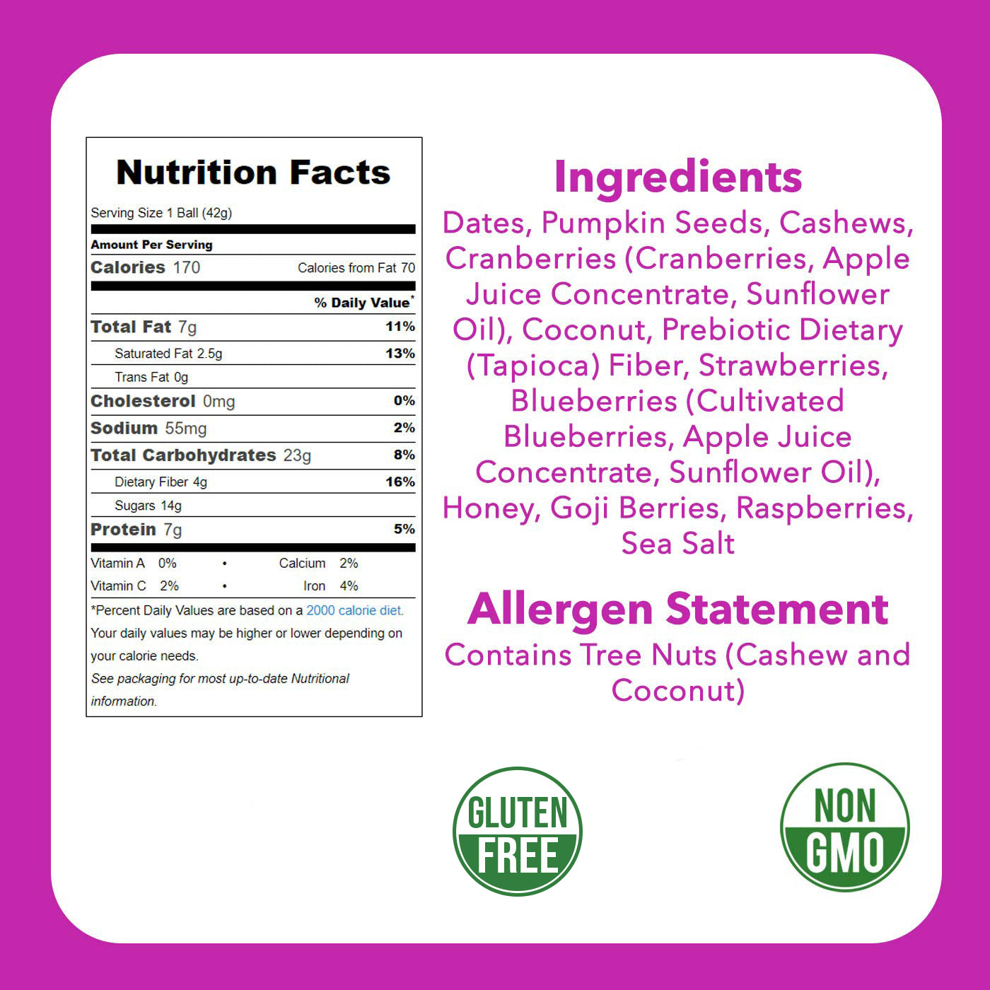 Paleo Berry nutrition facts