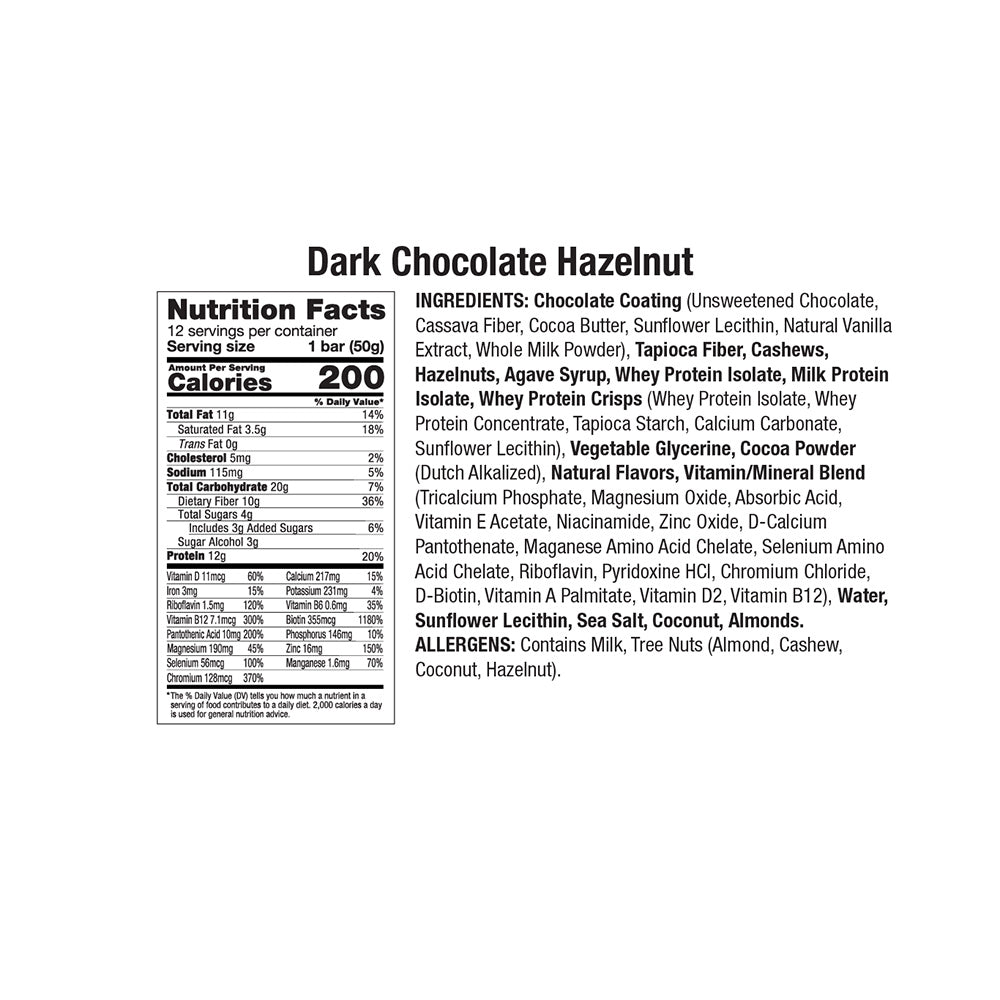 Stabilyze chocolate hazelnut nutrition
