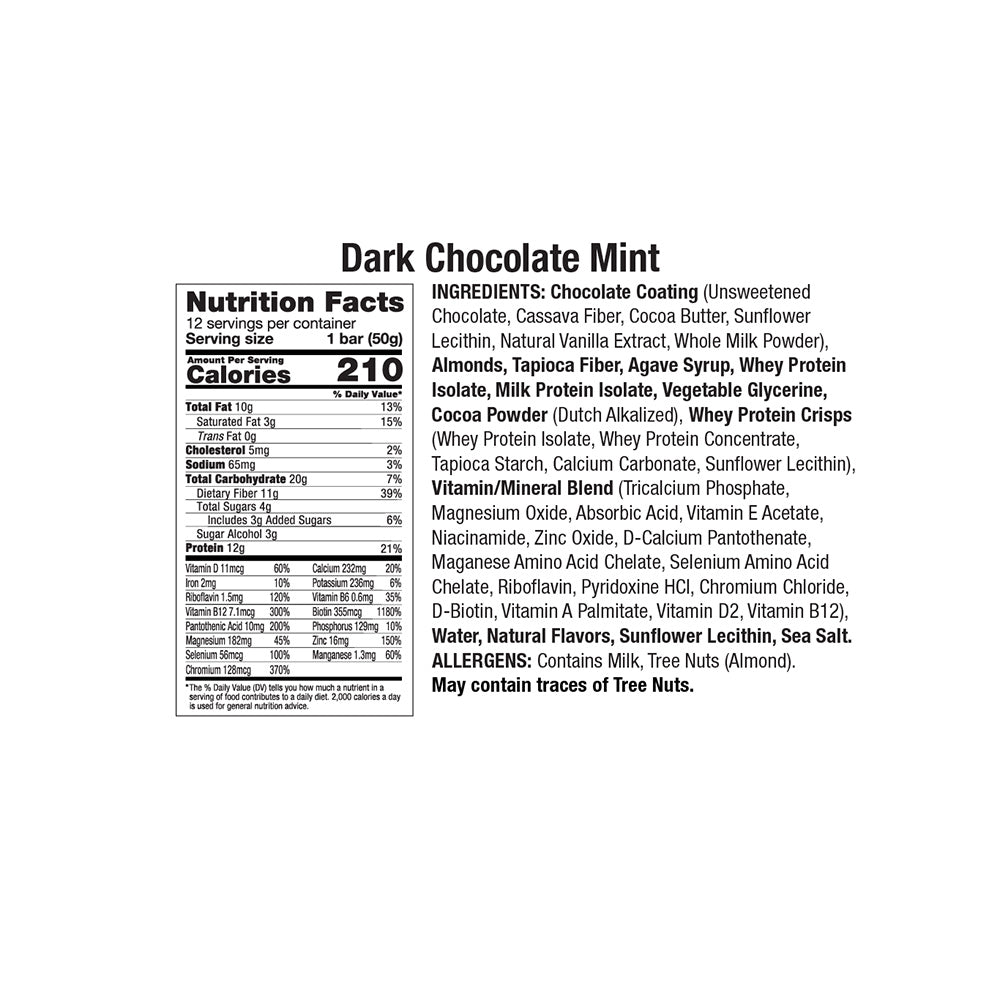 Dark Chocolate Mint nutrition