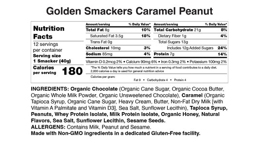 Caramel Peanut Golden Smackers nutrition