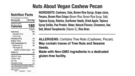 Vegan Cashew Pecan Energy Balls ingredients